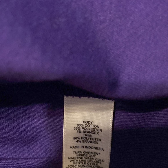 Purple Express button down with roll up sleeves or satin leopard 🐆 print cuff. - Picture 6 of 6